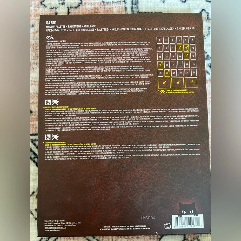 NYX Sabrina the teenage witch eyeshadow colour palette makeup collector beauty - Picture 3 of 5